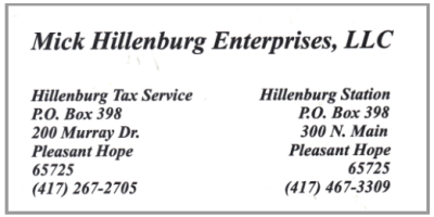 Mick Hillenburg Tax Service Information